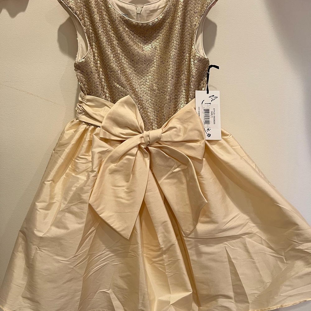 Pippa & Julie hi-low gold dress NWT